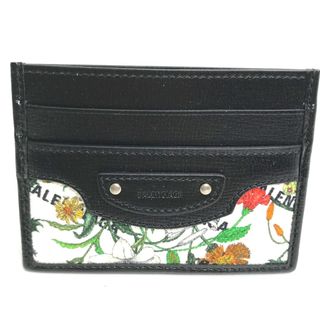 グッチ(Gucci)のグッチ GUCCI バレンシアガ BALENCIAGA コラボ 681709 名刺入れ パスケース フローラ 花 カードケース キャンバス ブラック 未使用(パスケース/IDカードホルダー)