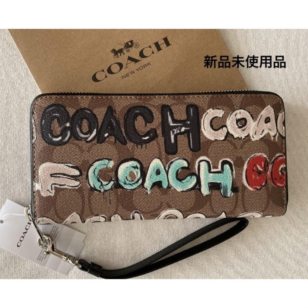 COACH(コーチ)のCOACH コーチ　長財布　Mint＆Serf シグネチャーブラウン レディースのファッション小物(財布)の商品写真