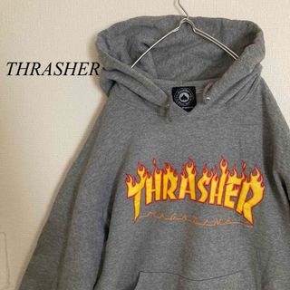 スラッシャー(THRASHER)のスラッシャーアーチファイアーデカロゴプルオーバーパーカースウェット長袖フーディー(パーカー)