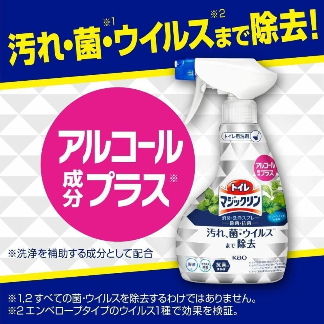 ⭐️トイレ掃除⭐️ トイレ マジックリン 消臭 洗浄 スプレー 除菌 抗菌 インテリア/住まい/日用品の日用品/生活雑貨/旅行(洗剤/柔軟剤)の商品写真