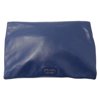 プラダ(PRADA)のプラダ PRADA バッグ レディース ブランド　クラッチバッグ ショルダーバッグ 2way レザー ブルー おしゃれ 肩がけ チェーンショルダー 青 シンプル 【中古】(クラッチバッグ)