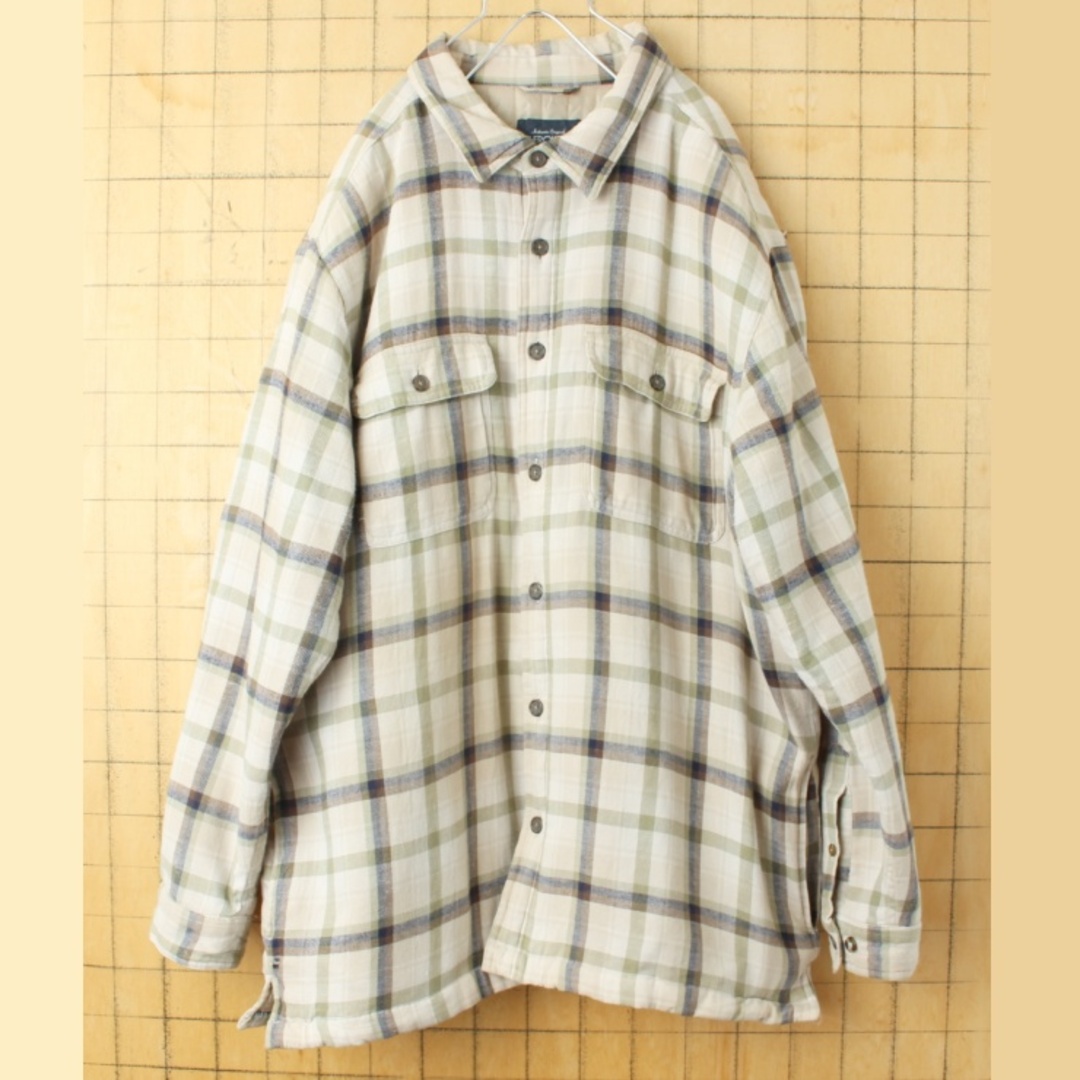 トップスUSA CHEROKEE 中綿入りシャツ ジャケット グリーン L aw24