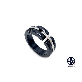 シャネル(CHANEL)のCHANEL シャネル ウルトラコレクション 750 K18 18金ホワイトゴールド ブラック 黒 セラミック リング 指輪 ジュエリー アクセサリー(リング(指輪))