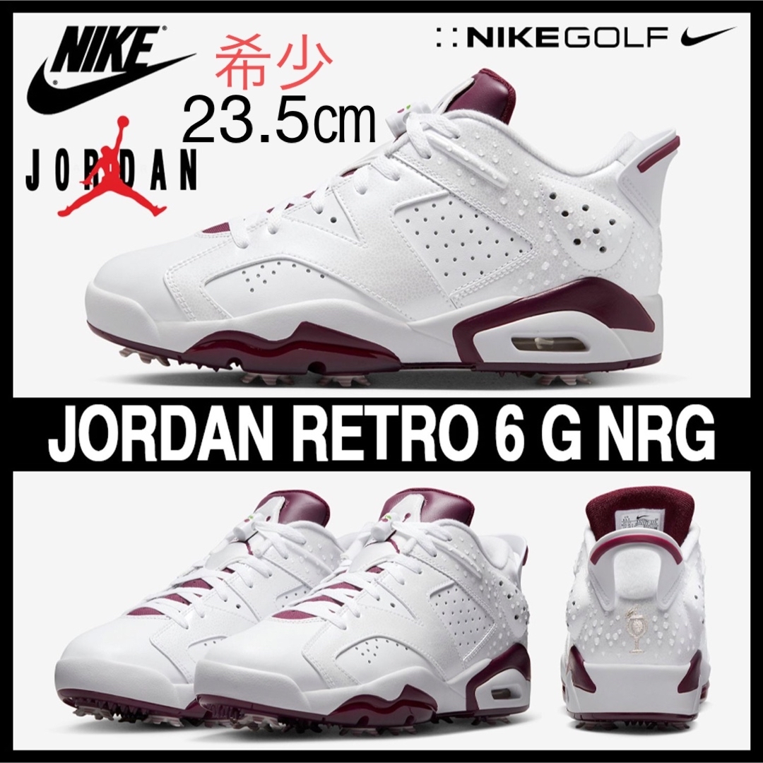 Jordan Brand（NIKE）(ジョーダン)の【新品】23.5㎝　ナイキ エアジョーダン6 レトロ ロー ゴルフ "NRG" スポーツ/アウトドアのゴルフ(シューズ)の商品写真