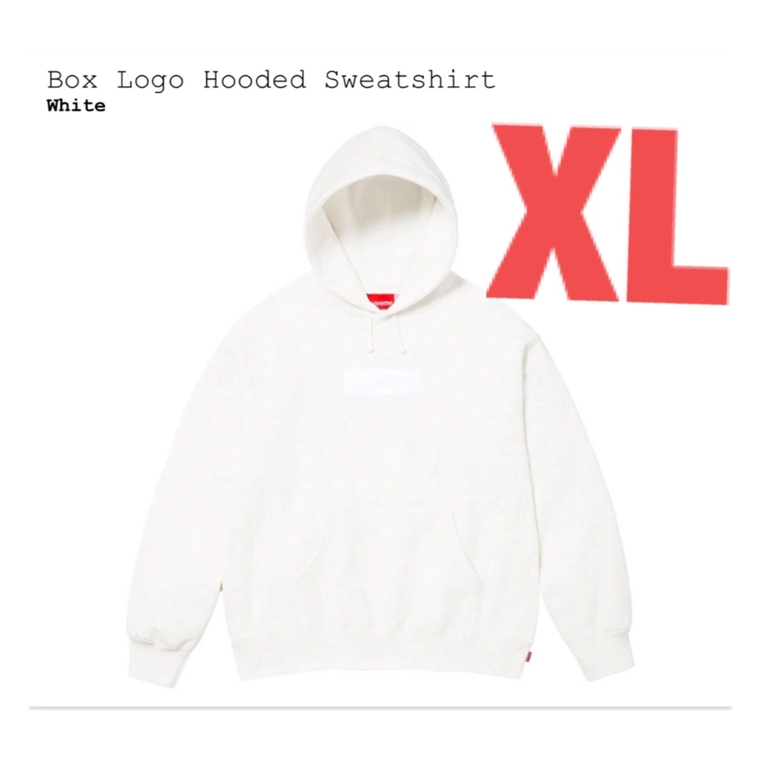 Supreme Box Logo Hooded Sweatshirt Whiteトップス