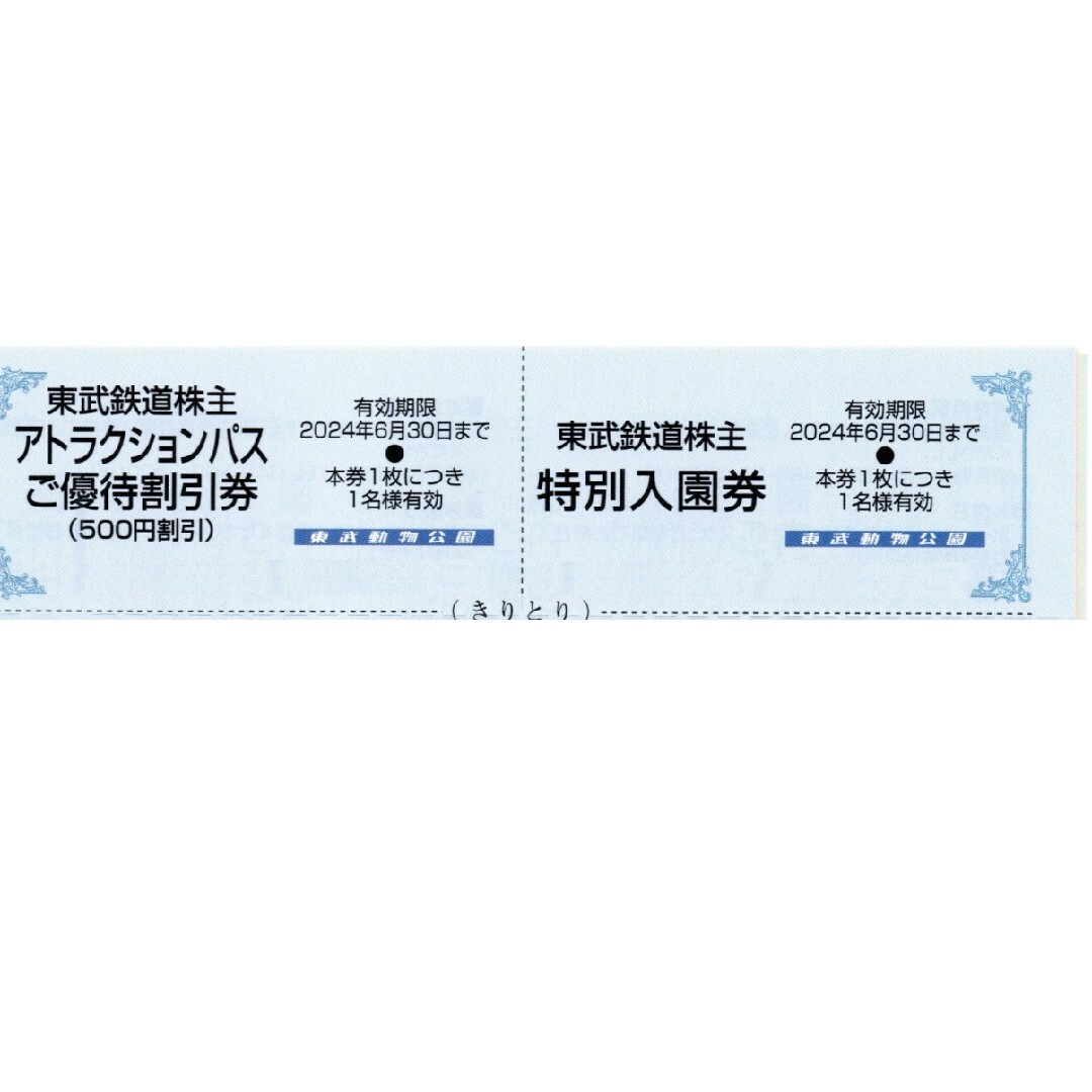 東武動物公園 特別入園券２枚•アトラクションパス割引券２枚by