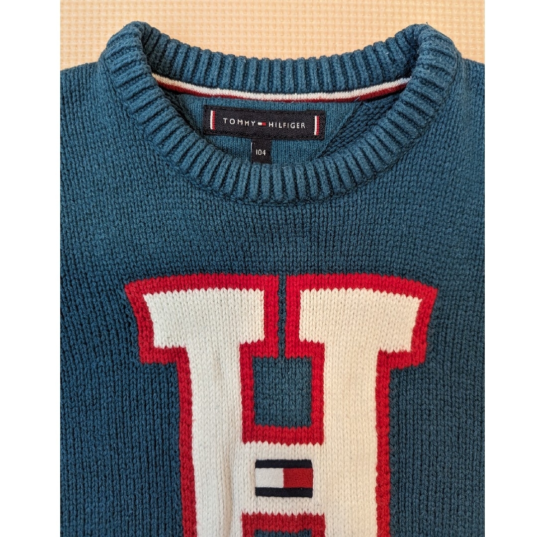 TOMMY HILFIGER(トミーヒルフィガー)の【美品】TOMMY HILFIGER ニットセーター 100〜110cm キッズ/ベビー/マタニティのキッズ服男の子用(90cm~)(ニット)の商品写真