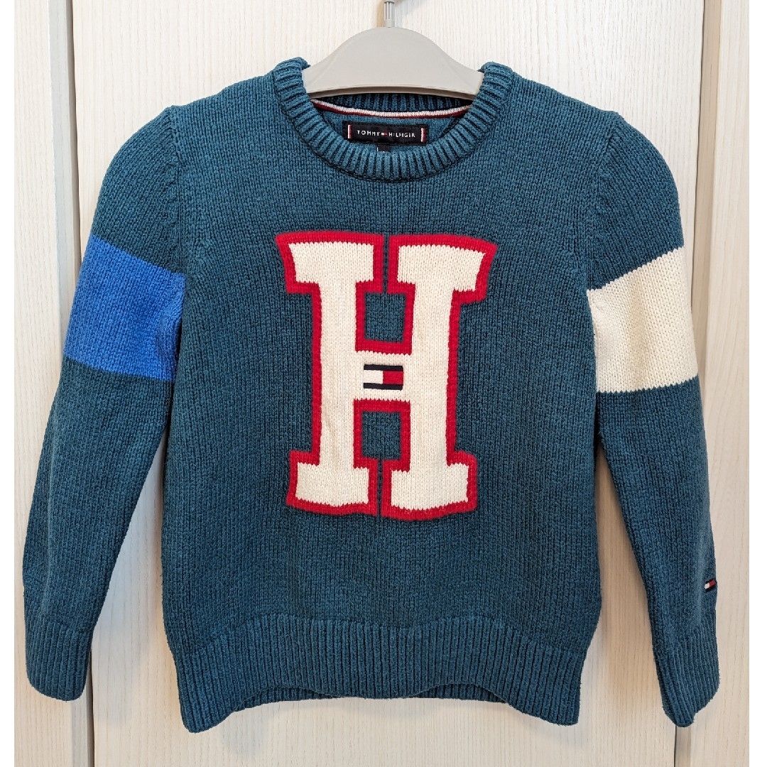 TOMMY HILFIGER(トミーヒルフィガー)の【美品】TOMMY HILFIGER ニットセーター 100〜110cm キッズ/ベビー/マタニティのキッズ服男の子用(90cm~)(ニット)の商品写真