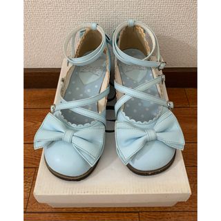 アンジェリックプリティー(Angelic Pretty)のAngelic Pretty☆ Tea Partyシューズ☆Mサイズ☆サックス(ハイヒール/パンプス)