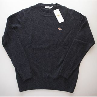 メゾンキツネ(MAISON KITSUNE')のmaison kitsune baby fox patch ニット grey M(ニット/セーター)