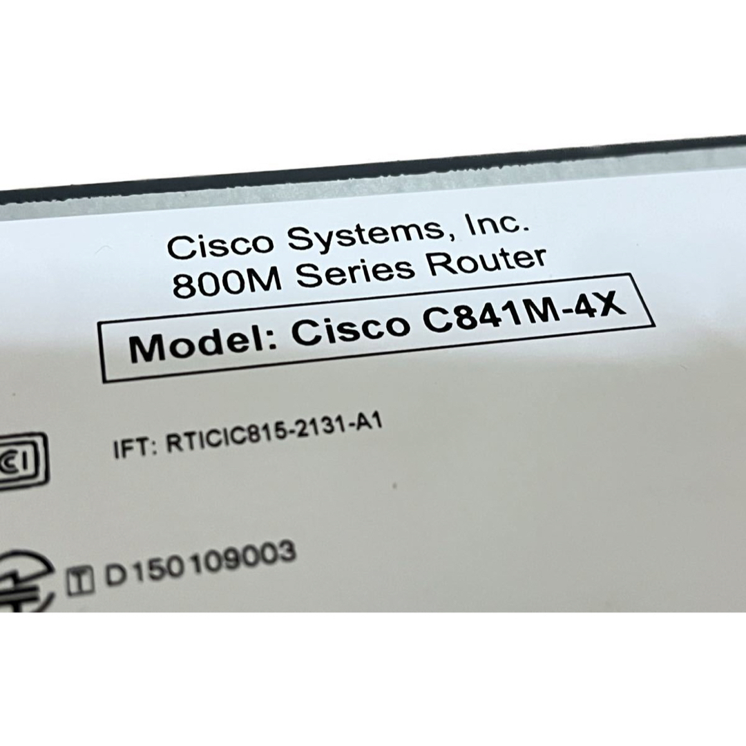 シスコシステムズ Cisco ルーター C841M-4X-JSEC/K9 箱付き39c800m