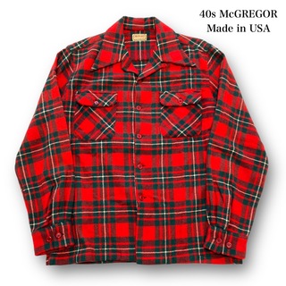McGREGOR - 50s McGREGOR レーヨンシャツ 無地 ヴィンテージシャツの 