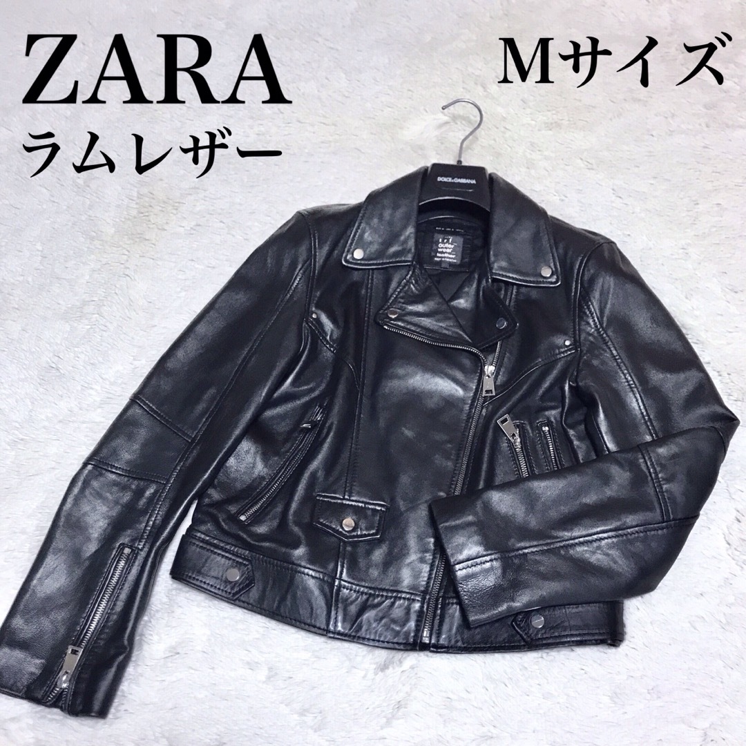 美品 ZARA ザラ trf ラムレザー ダブル ライダースジャケット 本革 | フリマアプリ ラクマ