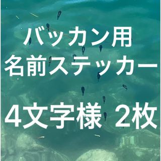 バッカン用名前ステッカー お名前4文字様  2枚 シマノ マルキュー ダイワ (その他)