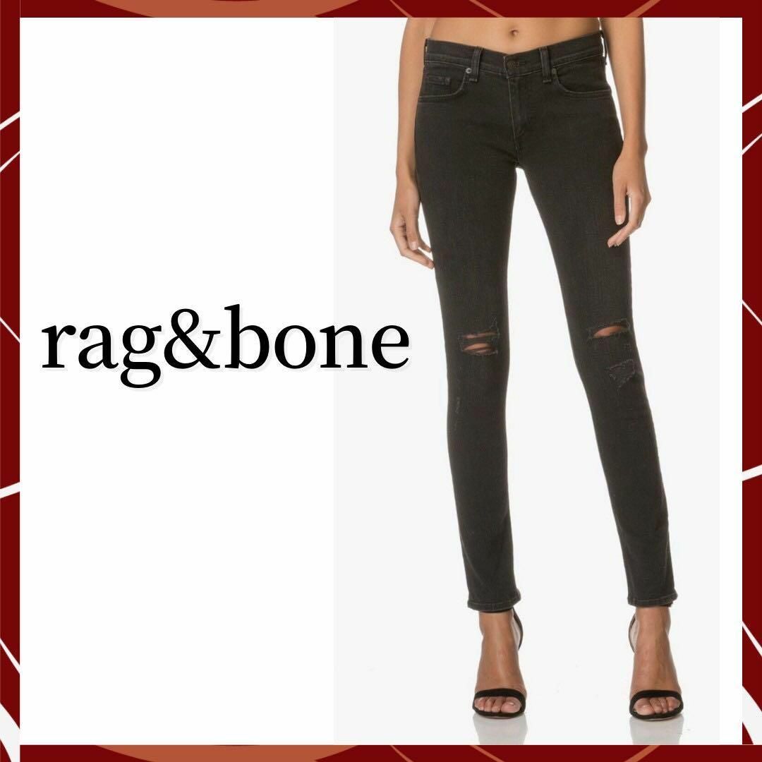 Rag & Bone(ラグアンドボーン)の【美品】ラグアンドボーン-rag & bone-ダメージスキニーデニム サイズS レディースのパンツ(デニム/ジーンズ)の商品写真