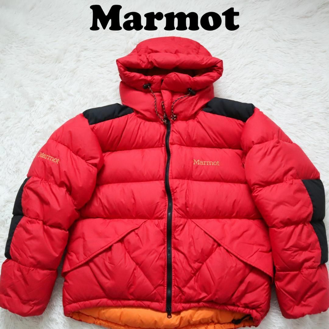 90s マーモット/Marmot パルバットパーカー ダウンジャケット レッド | フリマアプリ ラクマ