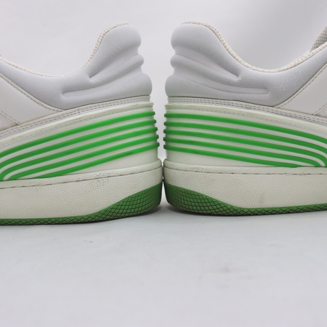 Gucci(グッチ)の美品 グッチ バスケット スニーカー メンズ 白 緑 9 ローカット GUCCI メンズの靴/シューズ(スニーカー)の商品写真