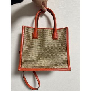 チャールズアンドキース(Charles and Keith)のメッシュダブルハンドル トートバッグ （Orange）　チャールズアンドキース(トートバッグ)