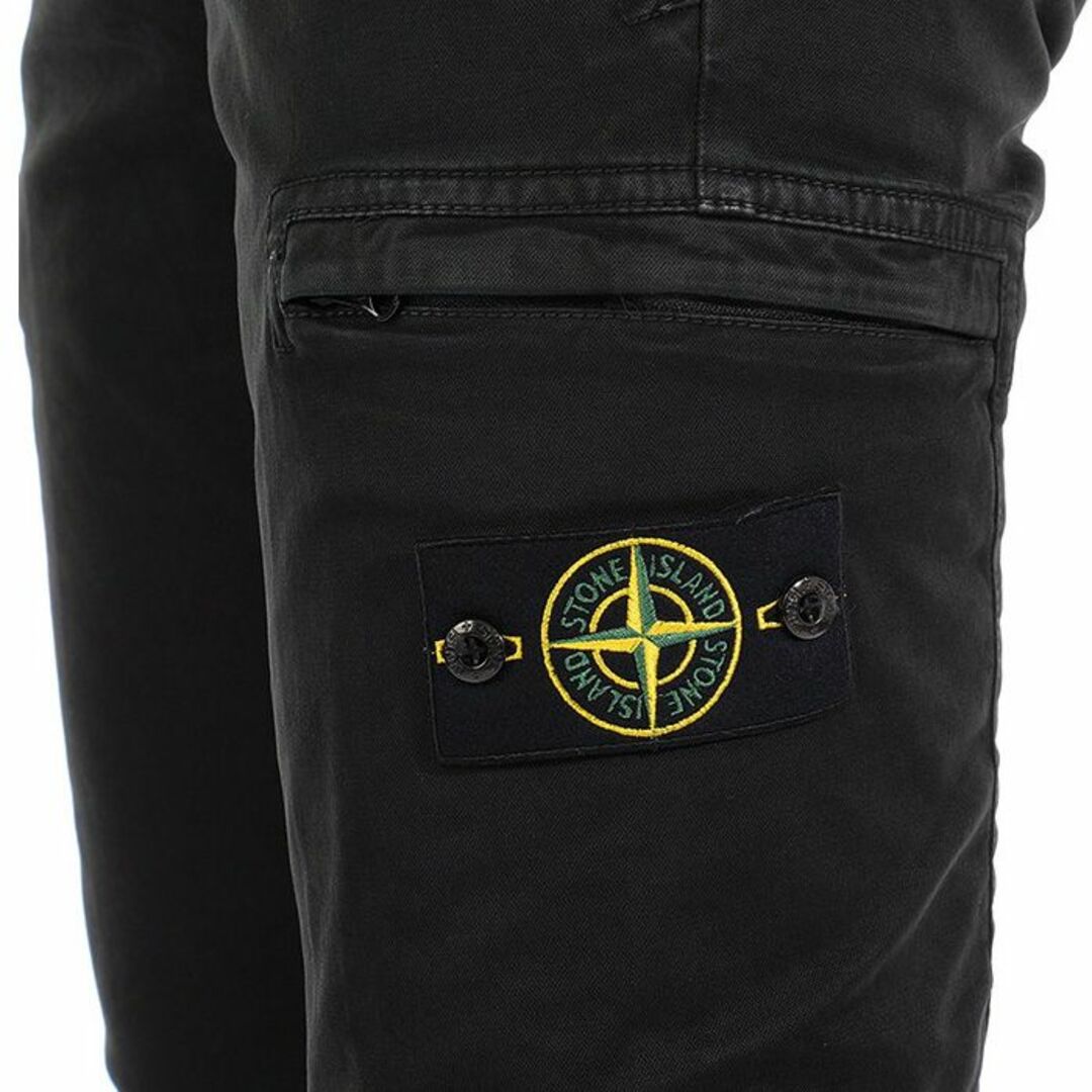 STONE ISLAND(ストーンアイランド)の送料無料 12 STONE ISLAND ストーンアイランド 7315321L1 V0129 ブラック カーゴパンツ size 28 メンズのパンツ(ワークパンツ/カーゴパンツ)の商品写真