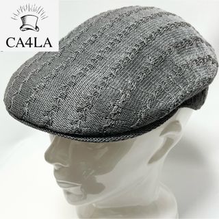 カシラ(CA4LA)の【新品】CA4LAカシラ日本製フォルムも通気性◎模様編みコットンニットハンチング(ハンチング/ベレー帽)