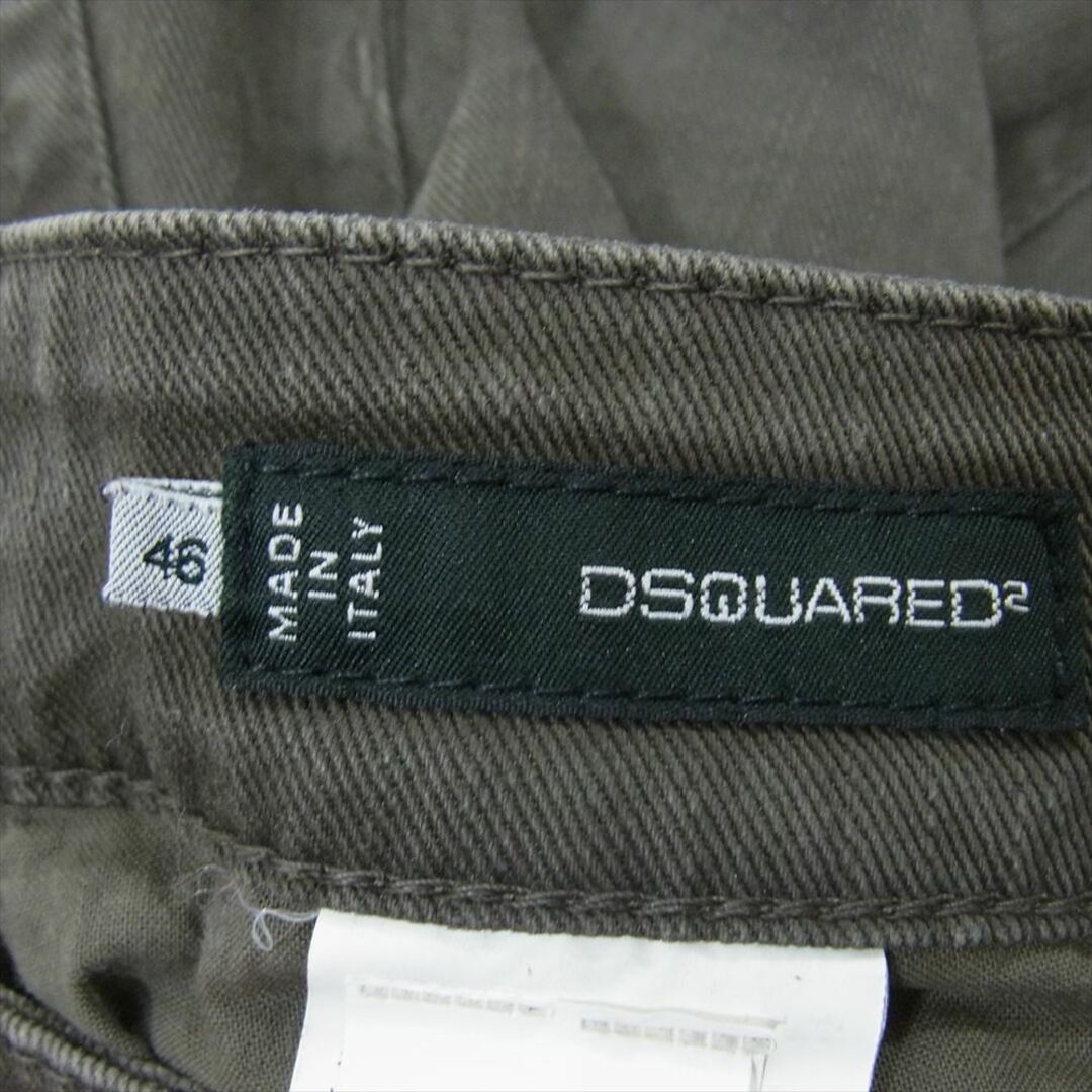 DSQUARED2(ディースクエアード)のDSQUARED2 ディースクエアード S74LA0366 ボタンフライ スキニー デニム パンツ カーキ系 46【中古】 メンズのパンツ(デニム/ジーンズ)の商品写真