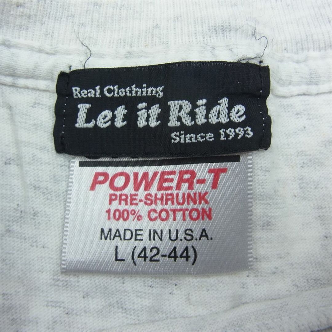 Let it Ride(レットイットライド)のLET IT RIDE レットイットライド 90s ONEITA オニータ ボディ グレッチプリント 半袖 プリント Tシャツ グレー系 L【中古】 メンズのトップス(シャツ)の商品写真