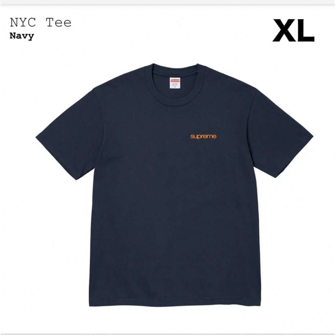 Supreme NYC Tee NAVY XLTシャツ/カットソー(半袖/袖なし)