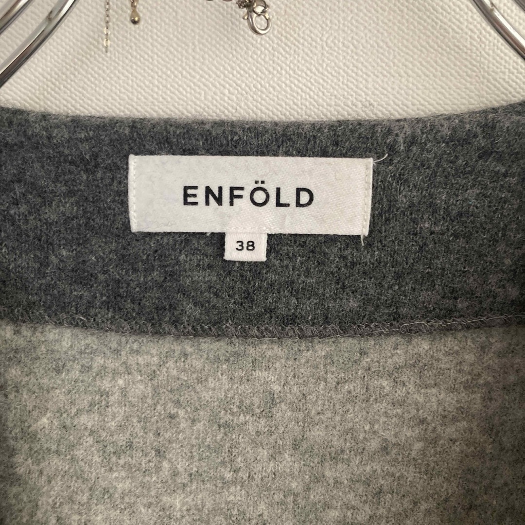 ENFOLD(エンフォルド)の★エンフォルド★ノーカラービッグジャケット ノーカラーコート レディースのジャケット/アウター(ノーカラージャケット)の商品写真