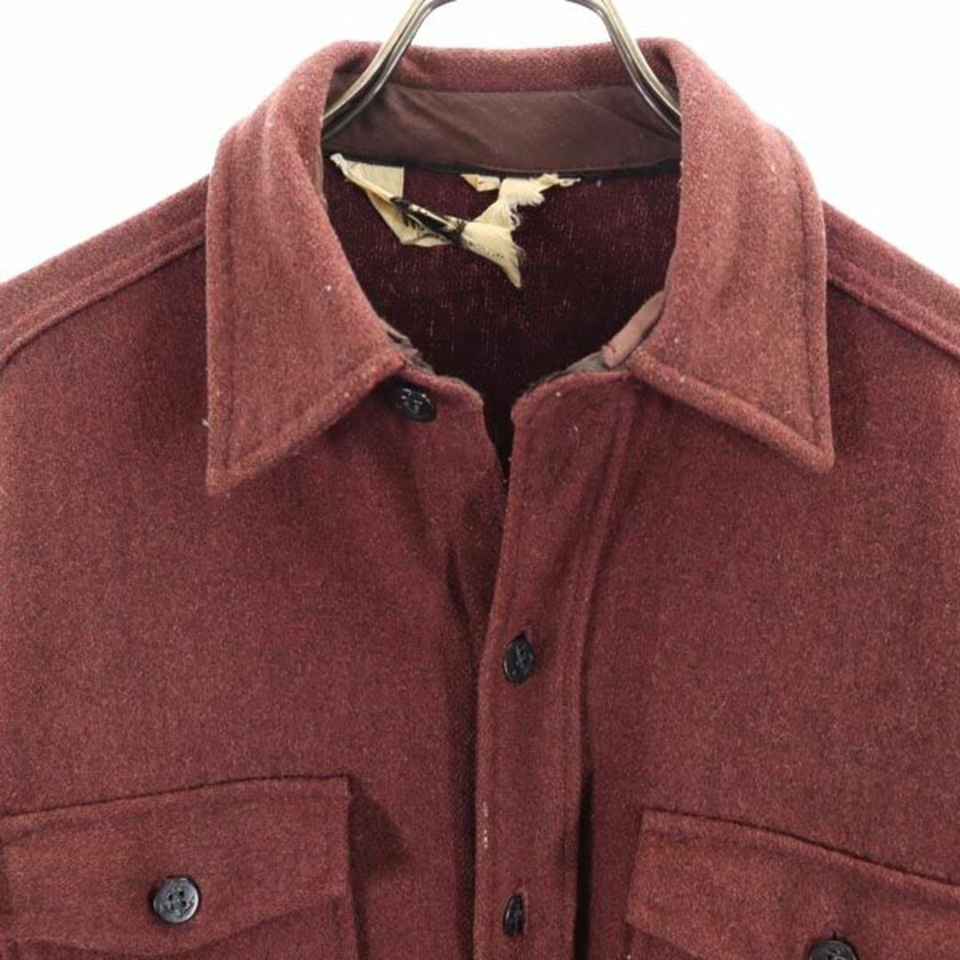 WOOLRICH(ウールリッチ)のウールリッチ 60s 70s  ヴィンテージ 白タグ 長袖 シャツ L ブラウン系 WOOLRICH メンズ 古着 【231219】 メンズのトップス(シャツ)の商品写真