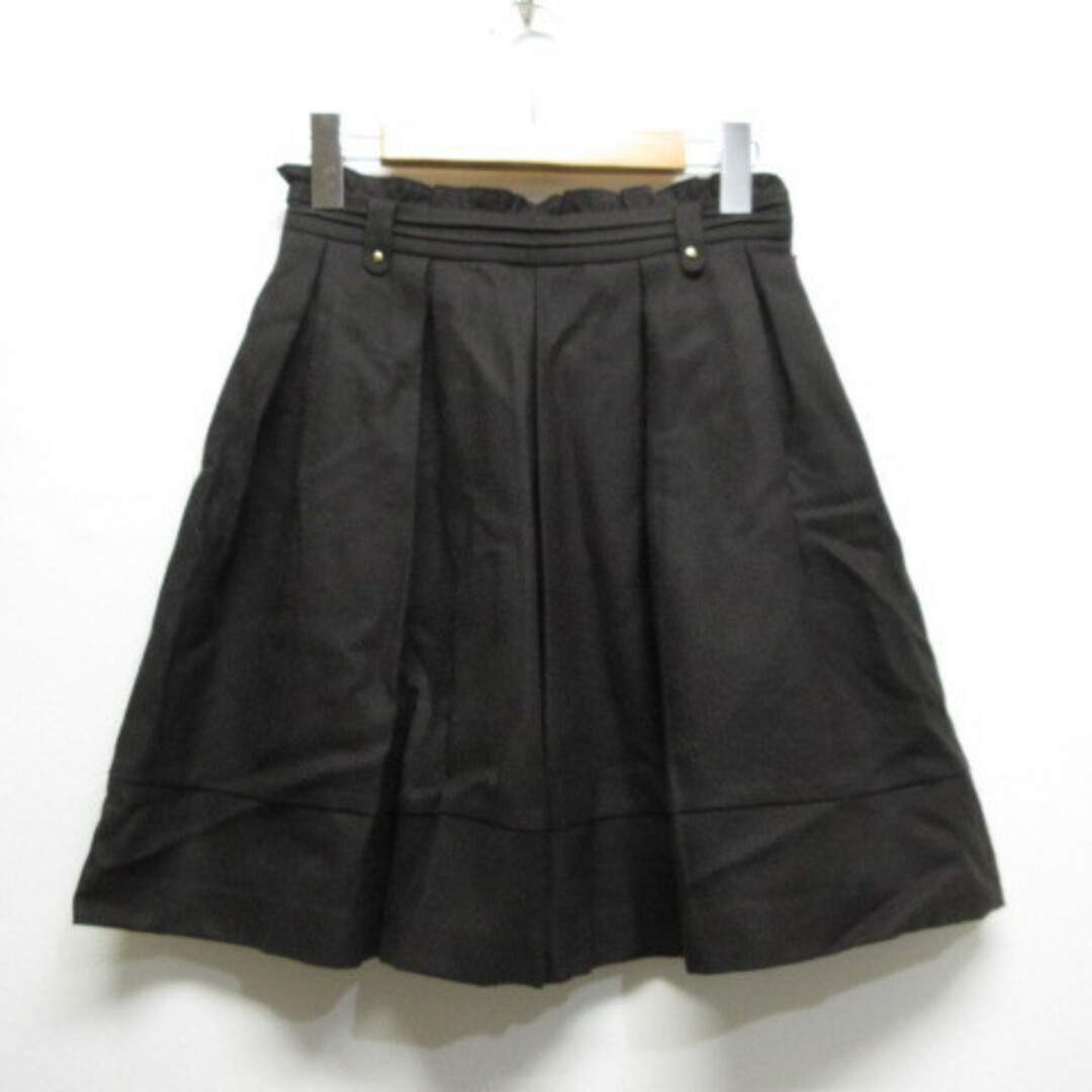 MISCH MASCH(ミッシュマッシュ)のミッシュマッシュ MISCH MASCH ウール フレア スカート 36 こげ茶 レディースのスカート(ひざ丈スカート)の商品写真