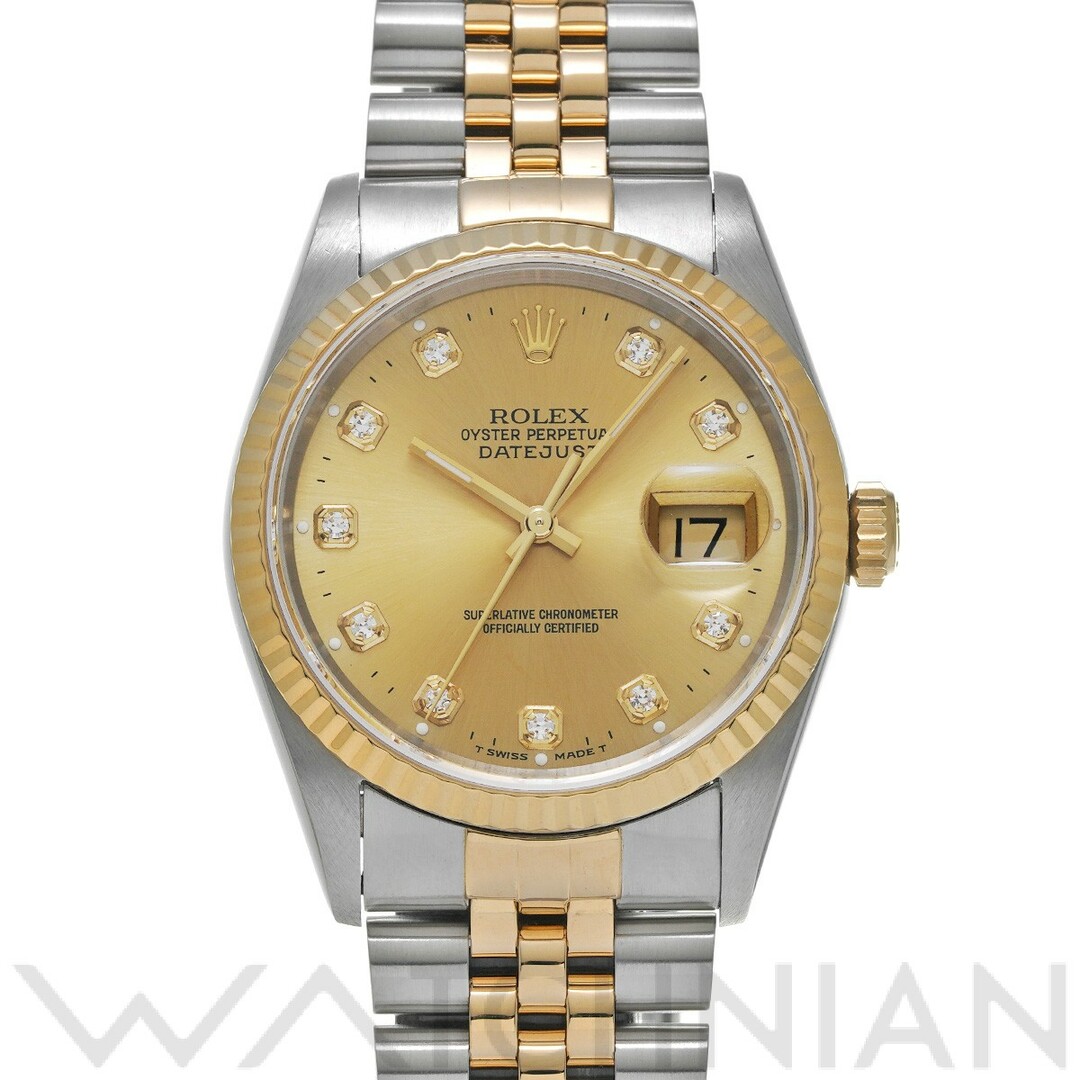 時計ロレックス ROLEX 16233G W番(1994年頃製造) シャンパン /ダイヤモンド メンズ 腕時計