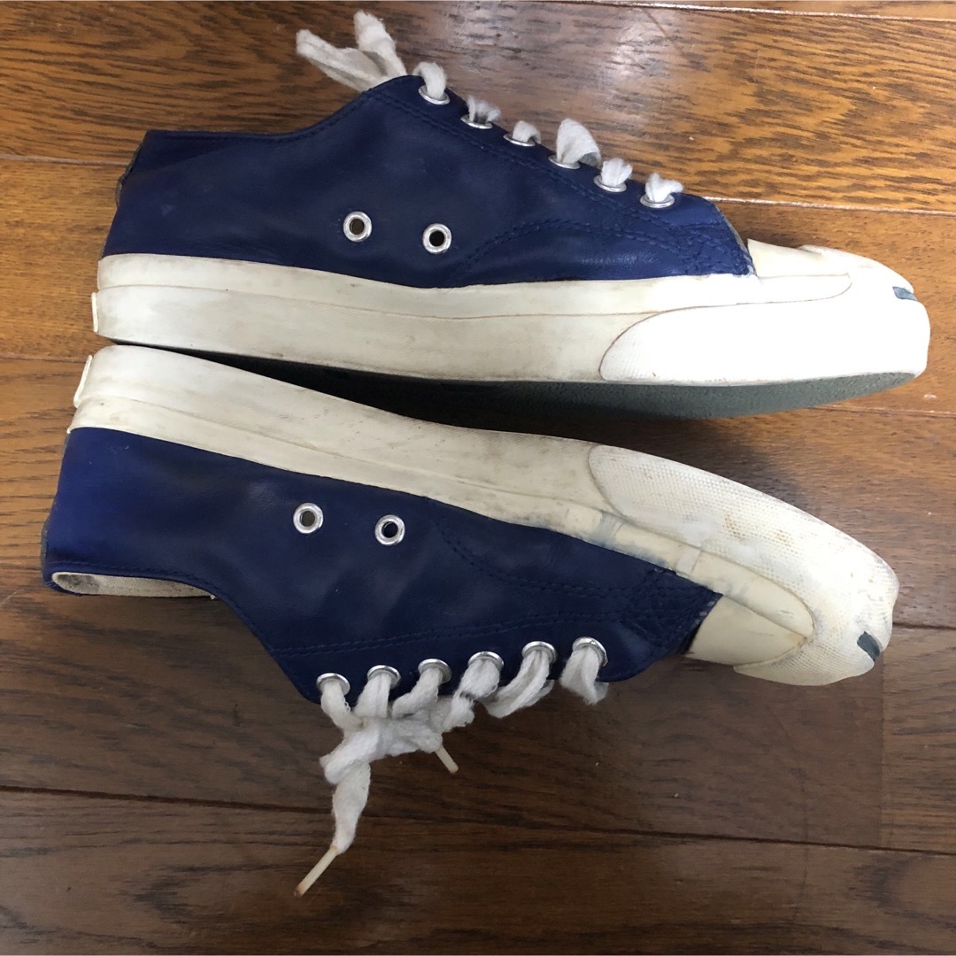 CONVERSE(コンバース)の希少カラー！コンバース　ジャックパーセル　レザーブルー　24.5cm レディースの靴/シューズ(スニーカー)の商品写真