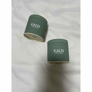 カルディ(KALDI)のカルディ　限定発売　ミニキャニスター缶　カーキ(容器)
