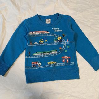 マザウェイズ(motherways)のマザウェイズ　 トレーナー　110サイズ　電車　車　乗り物柄(Tシャツ/カットソー)