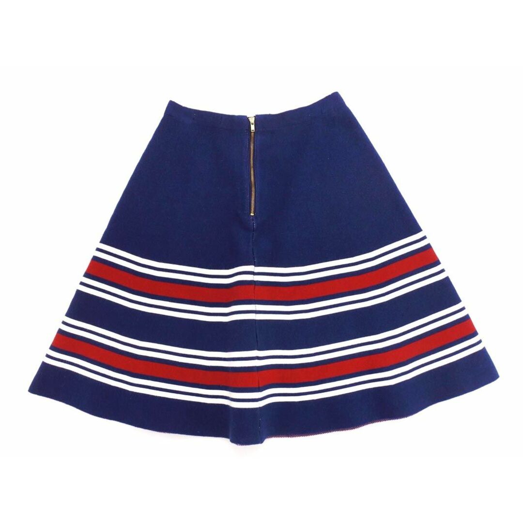ROSE BUD(ローズバッド)のROSE BUD ローズバッド ボーダー トリコロール ニット Aライン 台形 スカート sizeF/紺ｘ白ｘ赤 ◇■ レディース レディースのスカート(ミニスカート)の商品写真