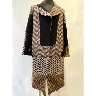 ミッソーニ(MISSONI)のMISSONI ミッソーニ 切り替えデザイン ウール モヘヤ コート(チェスターコート)