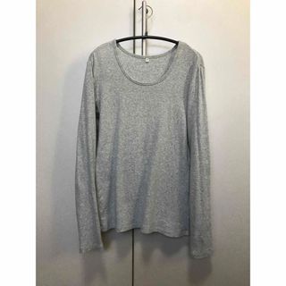 ムジルシリョウヒン(MUJI (無印良品))のロンT カットソー  長袖　グレー(Tシャツ(長袖/七分))