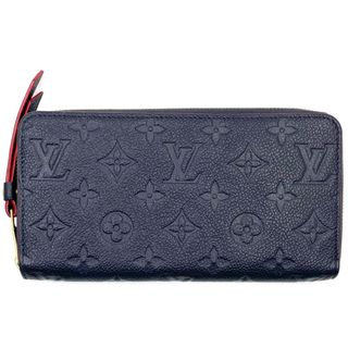 ルイヴィトン(LOUIS VUITTON)の【値下げ中】LOUIS VUITTON ルイヴィトン 長財布 モノグラムアンプラント ジッピーウォレット ロングウォレット ラウンドファスナー ネイビー 紺 レッド 赤 M62121    マリーヌルージュ ゴールド金具 レディース 人気【中古品】(財布)