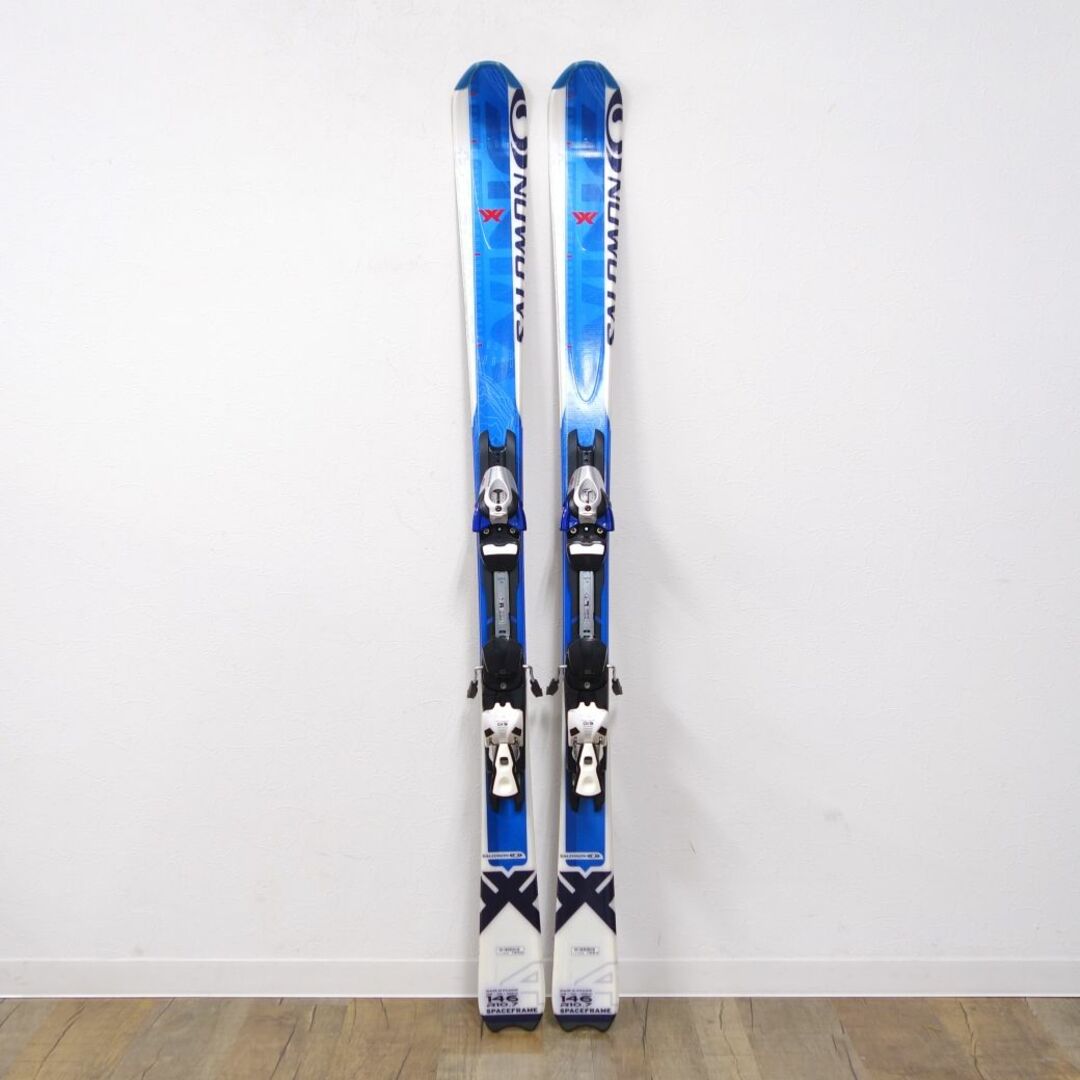 美品 サロモン SALOMON X-wing 04 146cm センター70mm ビンディング サロモン610 カービング ゲレンデ スキー アウトドア表記サイズ-