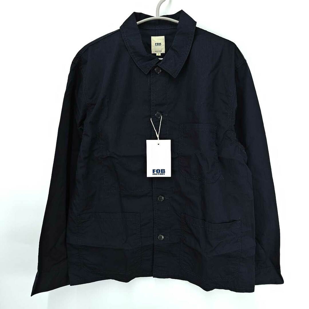 ジャケット/アウター【未使用】FOB FACTORY  ファクトリー フレンチ シャツジャケット FRENCH SHIRT JK LL ネイビー F2394 メンズ