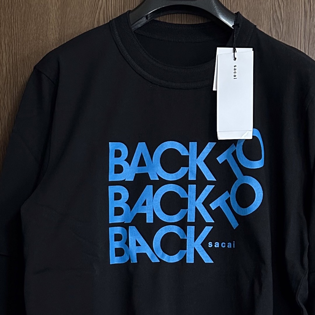 sacai(サカイ)の黒4新品 sacai サカイ メンズ BACK レイヤード ロング Tシャツ メンズのトップス(スウェット)の商品写真