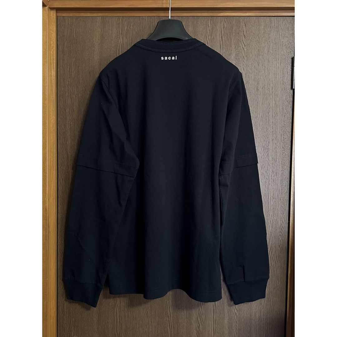 sacai(サカイ)の黒4新品 sacai サカイ メンズ BACK レイヤード ロング Tシャツ メンズのトップス(スウェット)の商品写真