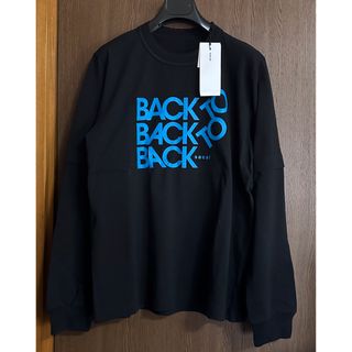 サカイ(sacai)の黒4新品 sacai サカイ メンズ BACK レイヤード ロング Tシャツ(スウェット)