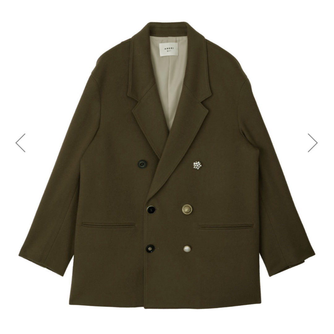 アメリ ameri UND EMBELLISH PAPA JACKET カーキ アメリ ameri UND EMBELLISH PAPA JACKET カーキ