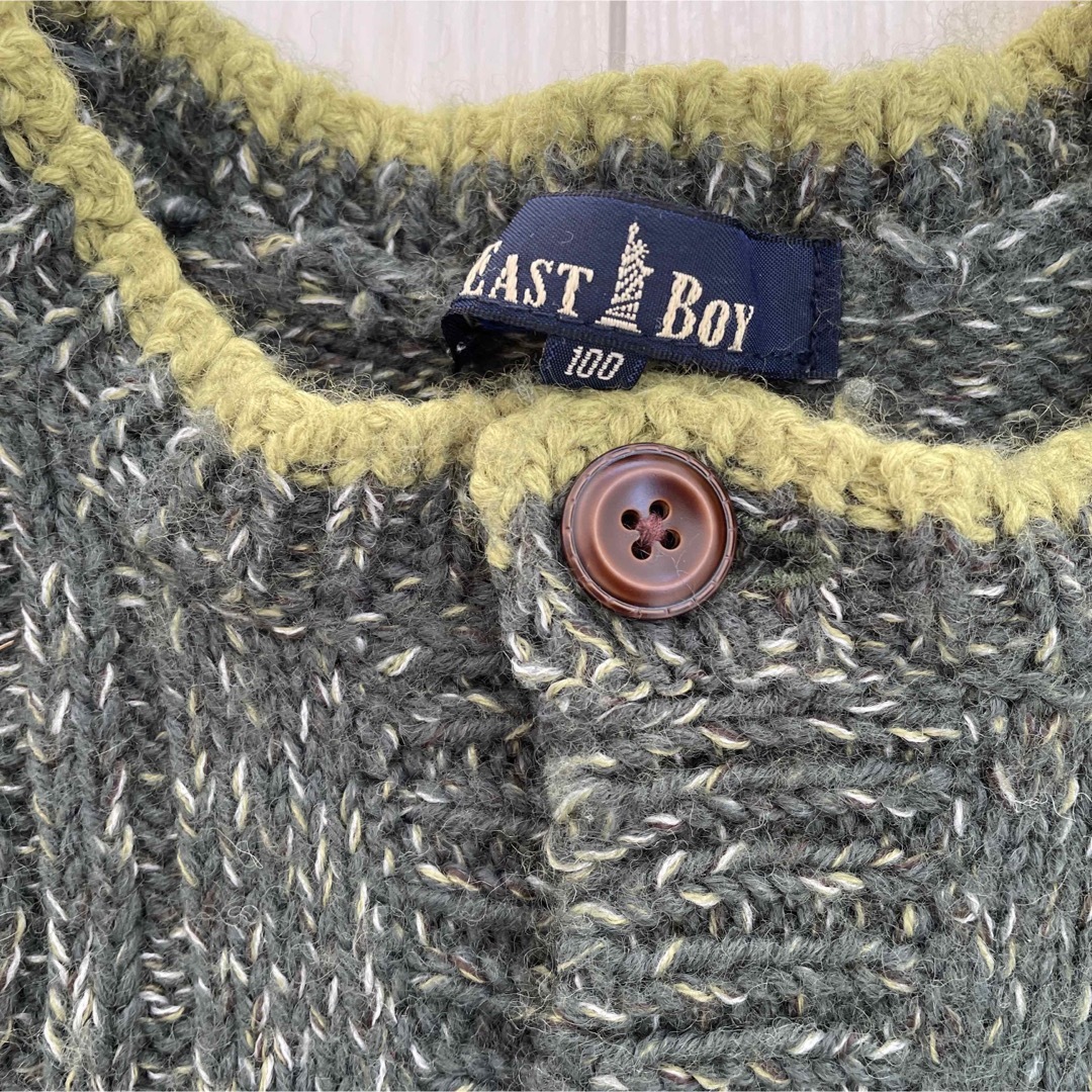 EASTBOY(イーストボーイ)のEAST BOY ニットカーディガン キッズ/ベビー/マタニティのキッズ服女の子用(90cm~)(カーディガン)の商品写真