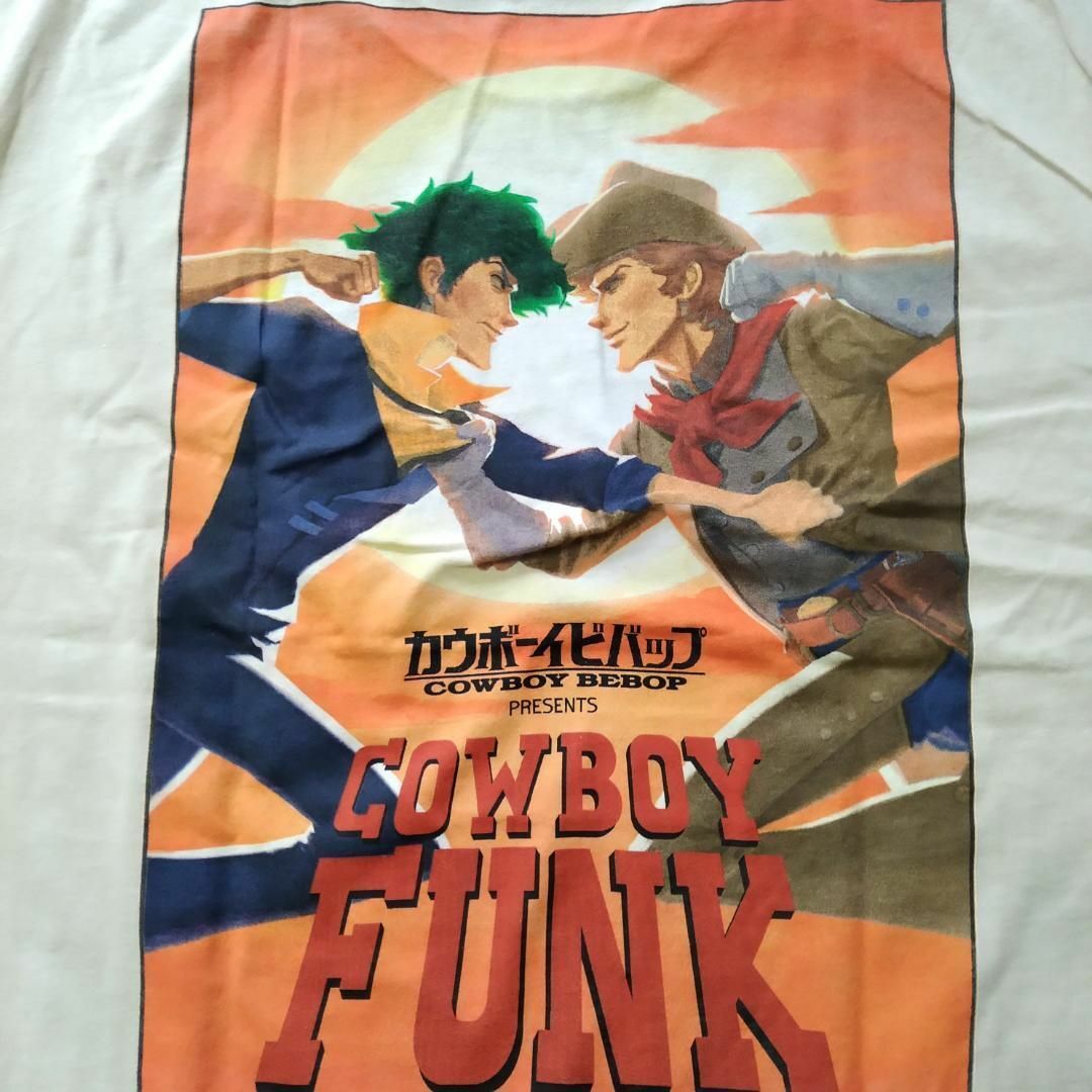 Tシャツ/カットソー(半袖/袖なし)カウボーイビバップ　Tシャツ　XL　ベージュ　アニメT　カウボーイ・ファンク *