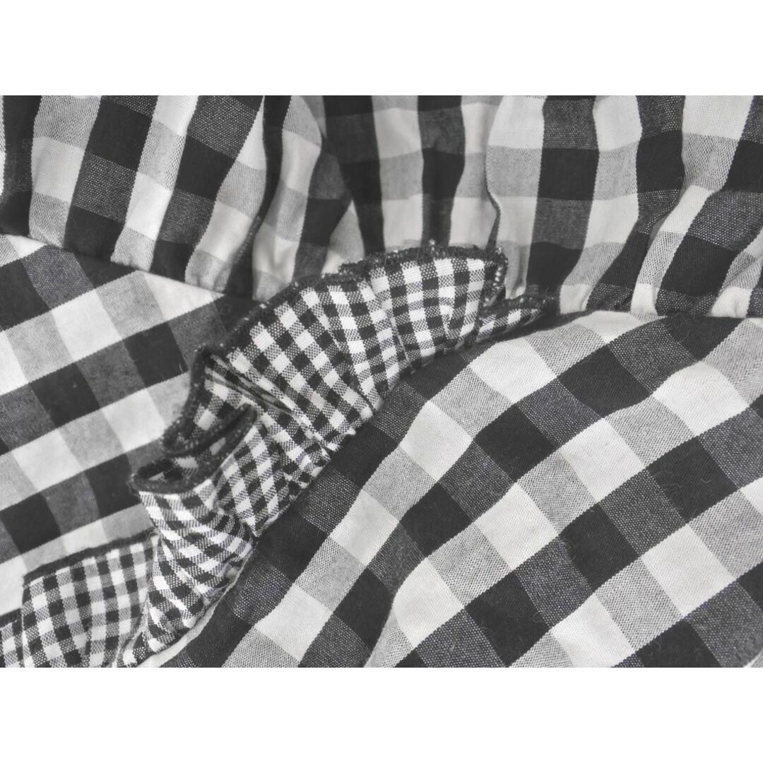 merry jenny(メリージェニー)のmerry jenny メリージェニー ギンガムチェック フレア スカート sizeF/白ｘ黒 ■■ レディース レディースのスカート(ロングスカート)の商品写真