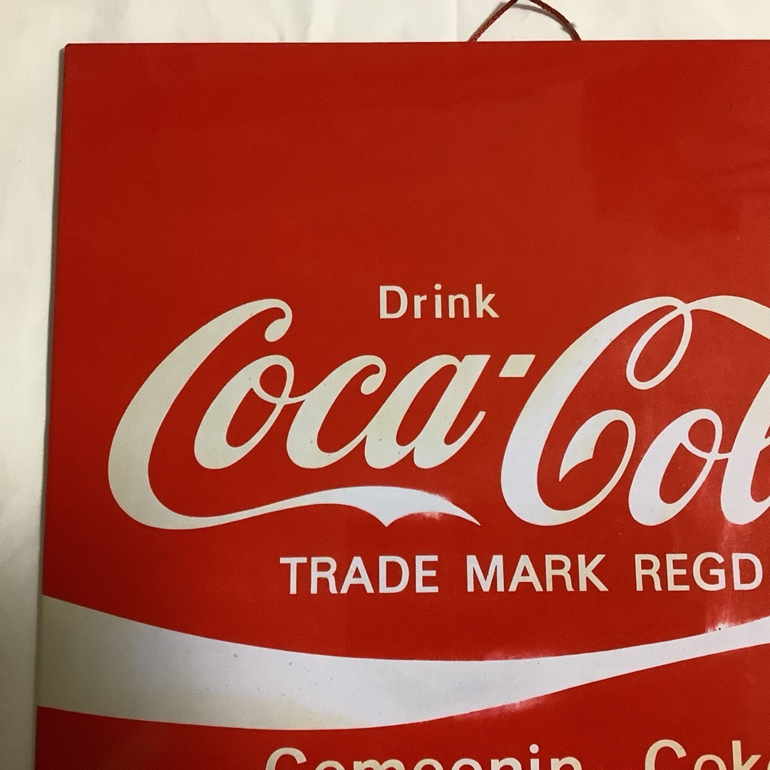 コカ・コーラ(コカコーラ)のコカコーラ Coca-Cola 古いヴィンテージ看板 昭和レトロ ビンテージ エンタメ/ホビーのコレクション(ノベルティグッズ)の商品写真