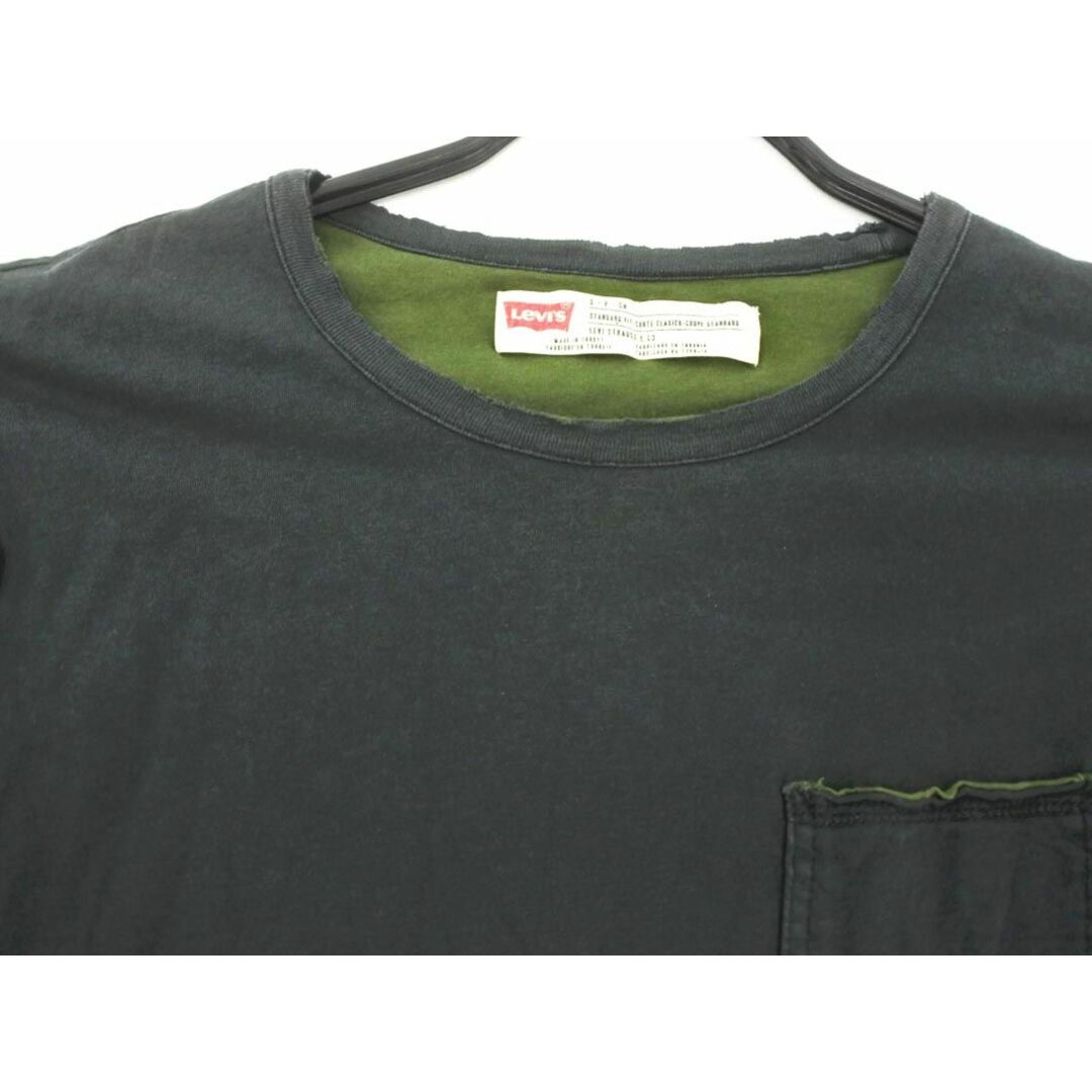 Levi's(リーバイス)のLEVI'S リーバイス カットオフ 長袖 ポケット Tシャツ sizeS/グレーｘカーキ ◇■ メンズ メンズのトップス(Tシャツ/カットソー(七分/長袖))の商品写真