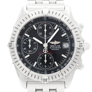 ブライトリング(BREITLING)のBREITLING ブライトリング クロノマット ブラックバード A13350 デイト 黒 ブラック SS ステンレス メンズ 自動巻き【6ヶ月保証】【腕時計】【中古】(腕時計(アナログ))